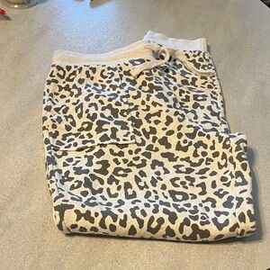 Hippie Rose Gray Leopard Joggers